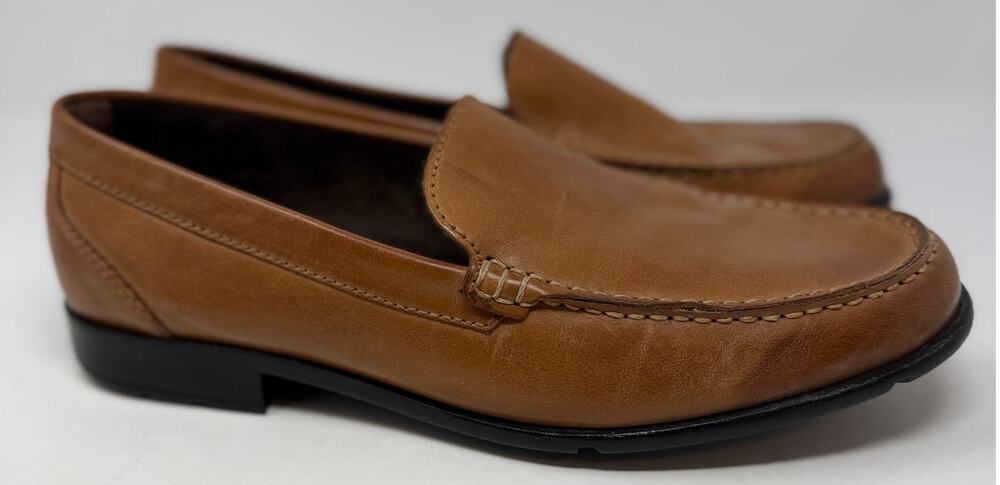 Rockport Walkability TruTech Tan Leather Slop On Shoes Size 11